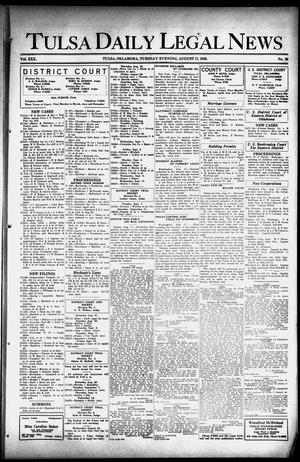 Tulsa Daily Legal News (Tulsa, Okla.), Vol. 30, No. 39, Ed. 1 Tuesday, August 17, 1926