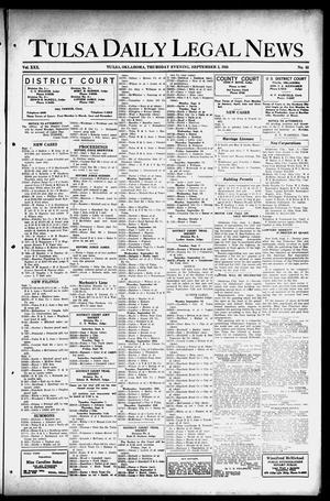 Tulsa Daily Legal News (Tulsa, Okla.), Vol. 30, No. 53, Ed. 1 Thursday, September 2, 1926