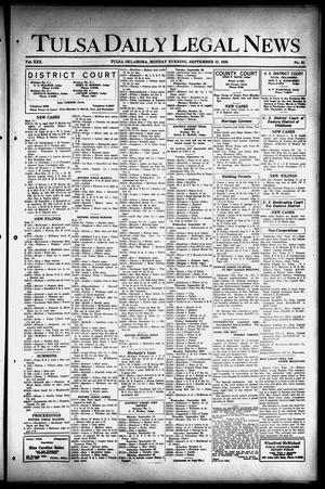 Tulsa Daily Legal News (Tulsa, Okla.), Vol. 30, No. 61, Ed. 1 Monday, September 13, 1926