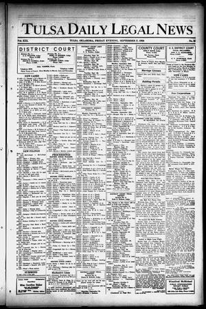 Tulsa Daily Legal News (Tulsa, Okla.), Vol. 30, No. 65, Ed. 1 Friday, September 17, 1926