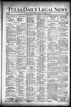 Tulsa Daily Legal News (Tulsa, Okla.), Vol. 30, No. 67, Ed. 1 Monday, September 20, 1926