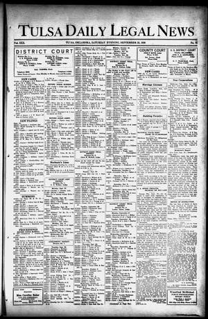 Tulsa Daily Legal News (Tulsa, Okla.), Vol. 30, No. 72, Ed. 1 Saturday, September 25, 1926