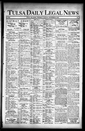 Tulsa Daily Legal News (Tulsa, Okla.), Vol. 30, No. 76, Ed. 1 Thursday, September 30, 1926