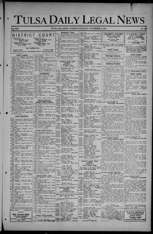 Primary view of object titled 'Tulsa Daily Legal News (Tulsa, Okla.), Vol. 30, No. 109, Ed. 1 Tuesday, November 9, 1926'.