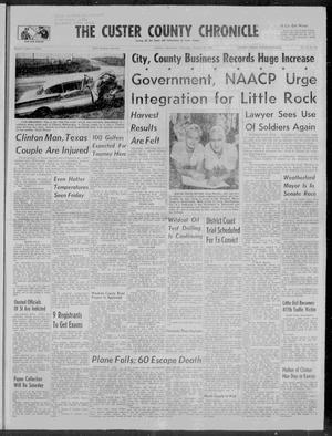 The Custer County Chronicle (Clinton, Okla.), Vol. 32, No. 40, Ed. 1 Thursday, August 28, 1958