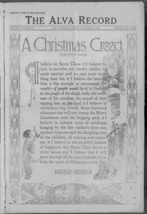 The Alva Record (Alva, Okla.), Vol. 21, No. 50, Ed. 1 Friday, December 15, 1922