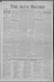 Thumbnail image of item number 1 in: 'The Alva Record (Alva, Okla.), Vol. 25, No. 42, Ed. 1 Thursday, October 21, 1926'.