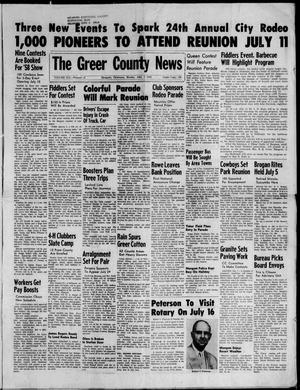 The Greer County News (Mangum, Okla.), Vol. 19, No. 27, Ed. 1 Monday, July 7, 1958