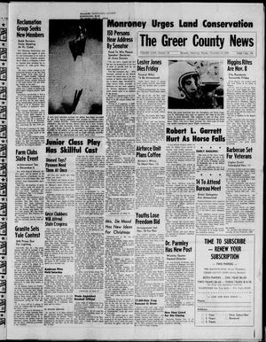 Primary view of object titled 'The Greer County News (Mangum, Okla.), Vol. 29, No. 44, Ed. 1 Monday, November 10, 1958'.