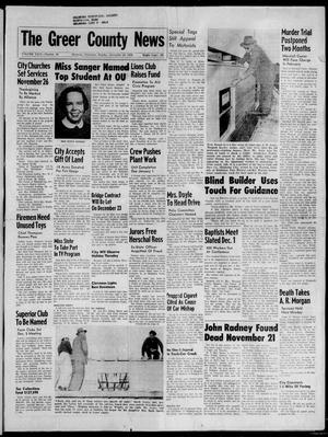 The Greer County News (Mangum, Okla.), Vol. 29, No. 46, Ed. 1 Monday, November 24, 1958