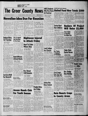 The Greer County News (Mangum, Okla.), Vol. 30, No. 12, Ed. 1 Monday, March 23, 1959