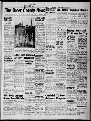 The Greer County News (Mangum, Okla.), Vol. 30, No. 33, Ed. 1 Monday, August 17, 1959
