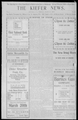 The Kiefer News. (Kiefer, Indian Terr.), Vol. 1, No. 6, Ed. 1 Friday, March 8, 1907