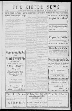 The Kiefer News. (Kiefer, Indian Terr.), Vol. 1, No. 9, Ed. 1 Friday, March 29, 1907