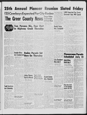The Greer County News (Mangum, Okla.), Vol. 18, No. 27, Ed. 1 Monday, July 8, 1957