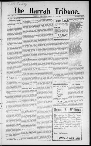 The Harrah Tribune. (Harrah, Okla.), Vol. 1, No. 14, Ed. 1 Friday, October 11, 1907