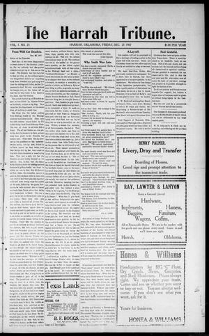The Harrah Tribune. (Harrah, Okla.), Vol. 1, No. 25, Ed. 1 Friday, December 27, 1907