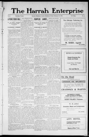 The Harrah Enterprise (Harrah, Okla.), Vol. 1, No. 4, Ed. 1 Friday, February 23, 1906