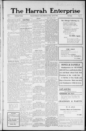 The Harrah Enterprise (Harrah, Okla.), Vol. 1, No. 13, Ed. 1 Friday, April 27, 1906