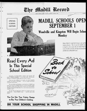 The Madill Record (Madill, Okla.), Vol. 33, No. 8, Ed. 1 Thursday, August 21, 1941