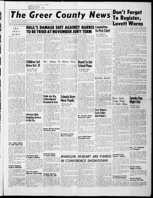 The Greer County News (Mangum, Okla.), Vol. 31, No. 43, Ed. 1 Monday, October 24, 1960