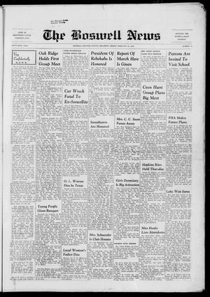 The Boswell News (Boswell, Okla.), Vol. 56, No. 15, Ed. 1 Friday, February 21, 1958
