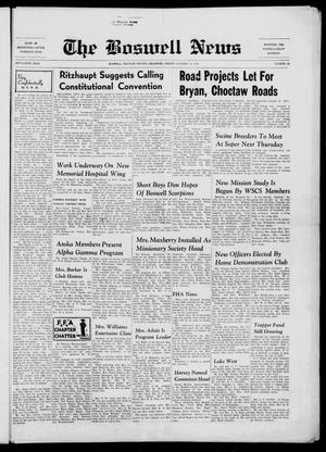 The Boswell News (Boswell, Okla.), Vol. 56, No. 48, Ed. 1 Friday, October 10, 1958