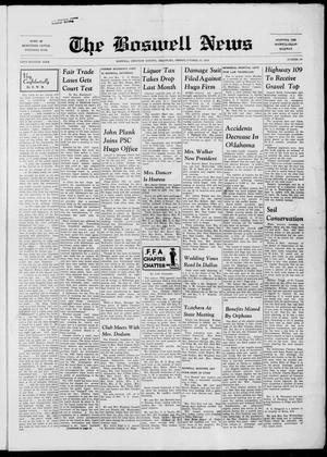 Primary view of object titled 'The Boswell News (Boswell, Okla.), Vol. 57, No. 50, Ed. 1 Friday, October 23, 1959'.