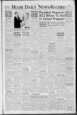 Primary view of object titled 'Miami Daily News-Record (Miami, Okla.), Vol. 54, No. 181, Ed. 1 Monday, January 28, 1957'.