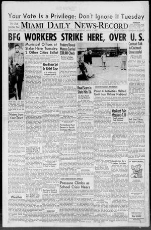 Primary view of object titled 'Miami Daily News-Record (Miami, Okla.), Vol. 54, No. 235, Ed. 1 Monday, April 1, 1957'.