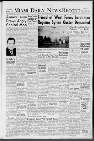 Primary view of object titled 'Miami Daily News-Record (Miami, Okla.), Vol. 54, No. 247, Ed. 1 Monday, April 15, 1957'.