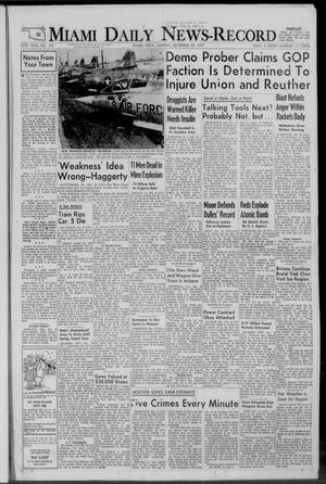 Primary view of object titled 'Miami Daily News-Record (Miami, Okla.), Vol. 55, No. 155, Ed. 1 Sunday, December 29, 1957'.