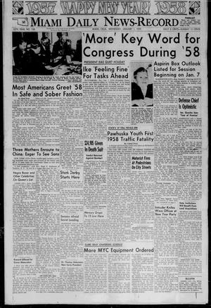 Miami Daily News-Record (Miami, Okla.), Vol. 55, No. 158, Ed. 1 Wednesday, January 1, 1958