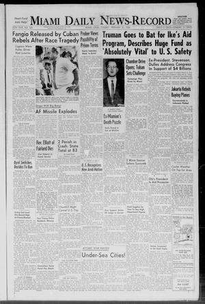 Miami Daily News-Record (Miami, Okla.), Vol. 55, No. 205, Ed. 1 Tuesday, February 25, 1958