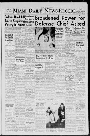 Miami Daily News-Record (Miami, Okla.), Vol. 55, No. 237, Ed. 1 Thursday, April 3, 1958