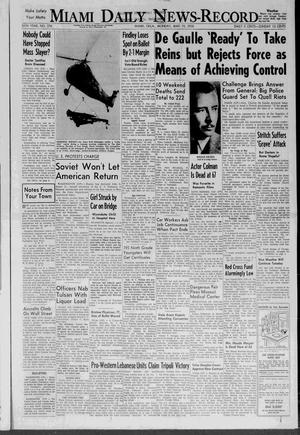 Miami Daily News-Record (Miami, Okla.), Vol. 55, No. 276, Ed. 1 Monday, May 19, 1958
