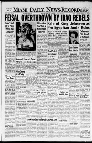 Miami Daily News-Record (Miami, Okla.), Vol. 56, No. 12, Ed. 1 Monday, July 14, 1958