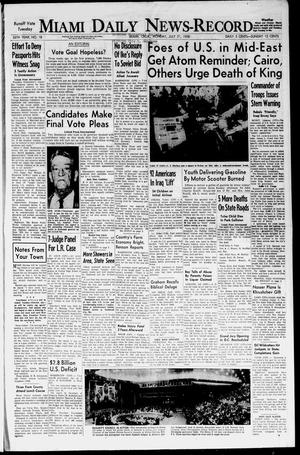 Miami Daily News-Record (Miami, Okla.), Vol. 56, No. 18, Ed. 1 Monday, July 21, 1958