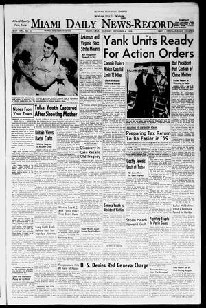 Miami Daily News-Record (Miami, Okla.), Vol. 56, No. 57, Ed. 1 Thursday, September 4, 1958