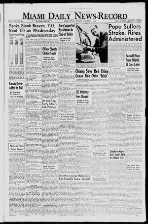Miami Daily News-Record (Miami, Okla.), Vol. 56, No. 84, Ed. 1 Monday, October 6, 1958