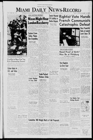 Miami Daily News-Record (Miami, Okla.), Vol. 56, No. 126, Ed. 1 Monday, November 24, 1958