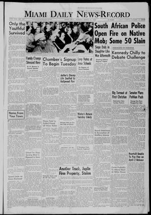 Miami Daily News-Record (Miami, Okla.), Vol. 57, No. 227, Ed. 1 Monday, March 21, 1960