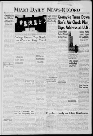 Miami Daily News-Record (Miami, Okla.), Vol. 57, No. 284, Ed. 1 Thursday, May 26, 1960