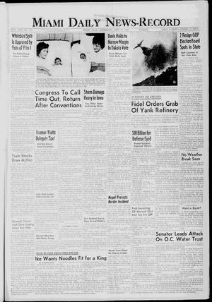 Miami Daily News-Record (Miami, Okla.), Vol. 57, No. 313, Ed. 1 Wednesday, June 29, 1960