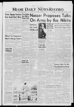 Miami Daily News-Record (Miami, Okla.), Vol. 58, No. 77, Ed. 1 Tuesday, September 27, 1960