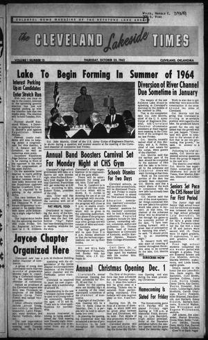 The Cleveland Lakeside Times (Cleveland, Okla.), Vol. 1, No. 15, Ed. 1 Thursday, October 25, 1962