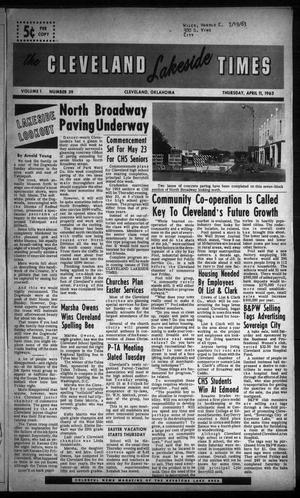 The Cleveland Lakeside Times (Cleveland, Okla.), Vol. 1, No. 39, Ed. 1 Thursday, April 11, 1963
