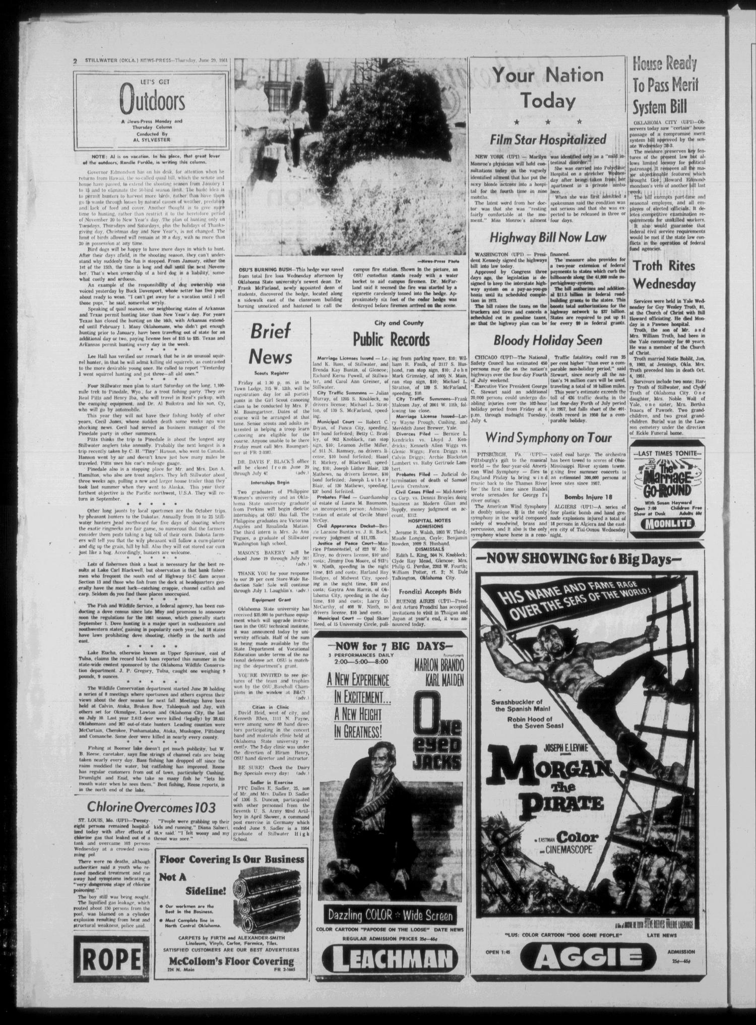 Stillwater News-Press (Stillwater, Okla.), Vol. 51, No. 132, Ed. 1 Thursday, June 29, 1961
                                                
                                                    [Sequence #]: 2 of 18
                                                