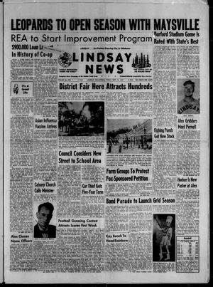 Lindsay News (Lindsay, Okla.), Vol. 56, No. 1, Ed. 1 Friday, September 13, 1957