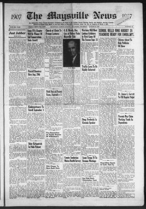 Primary view of object titled 'The Maysville News (Maysville, Okla.), Vol. 50, No. 44, Ed. 1 Thursday, August 22, 1957'.